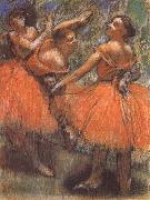 Edgar Degas Dancer in the red oil painting on canvas